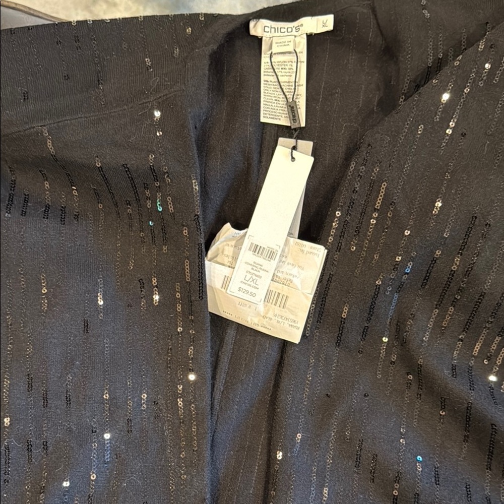 Chico's Black Sequin Jacket